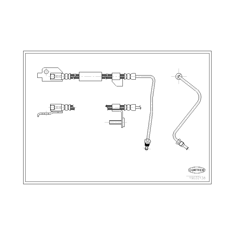 Flessibile freno asse anteriore - CORTECO
