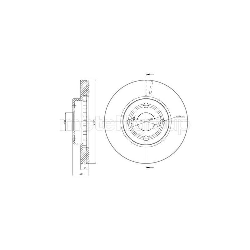 Disco freno asse anteriore - METELLI