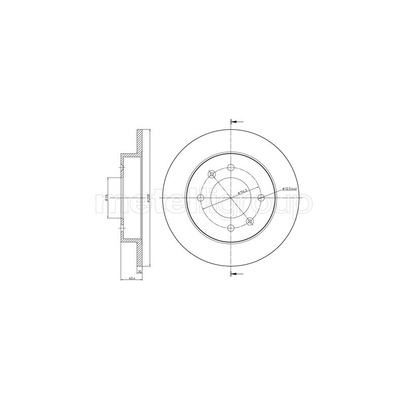Disco freno asse posteriore - METELLI