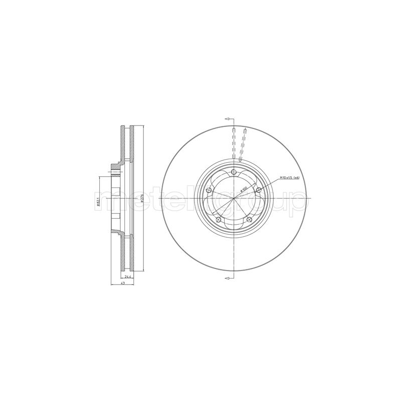 Disco freno asse anteriore - METELLI