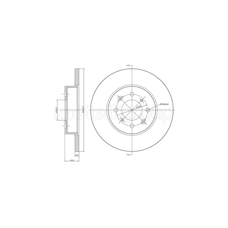 Disco freno asse anteriore - METELLI