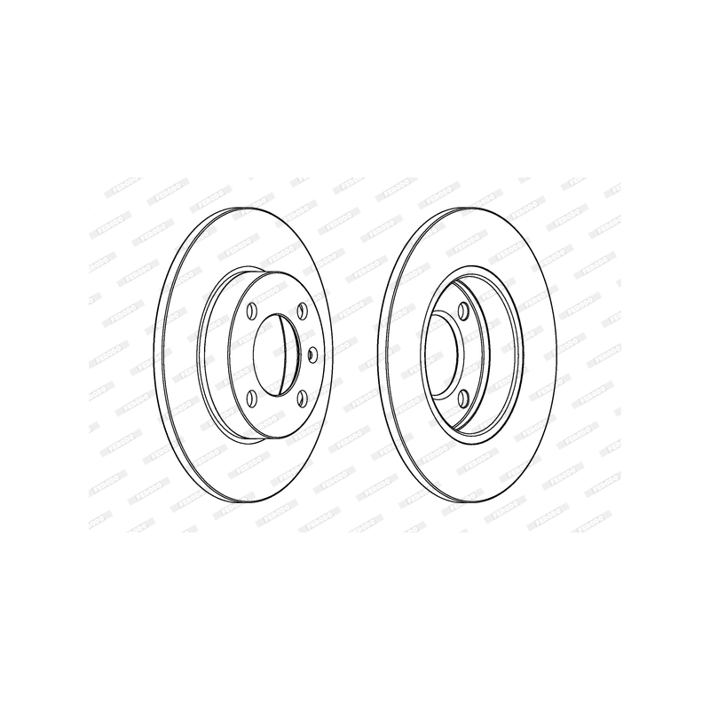 Disco freno asse posteriore - FERODO