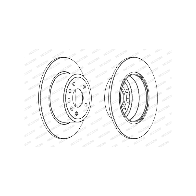 Disco freno asse posteriore - FERODO