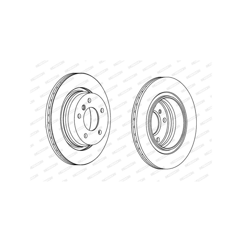 Disco freno asse posteriore - FERODO