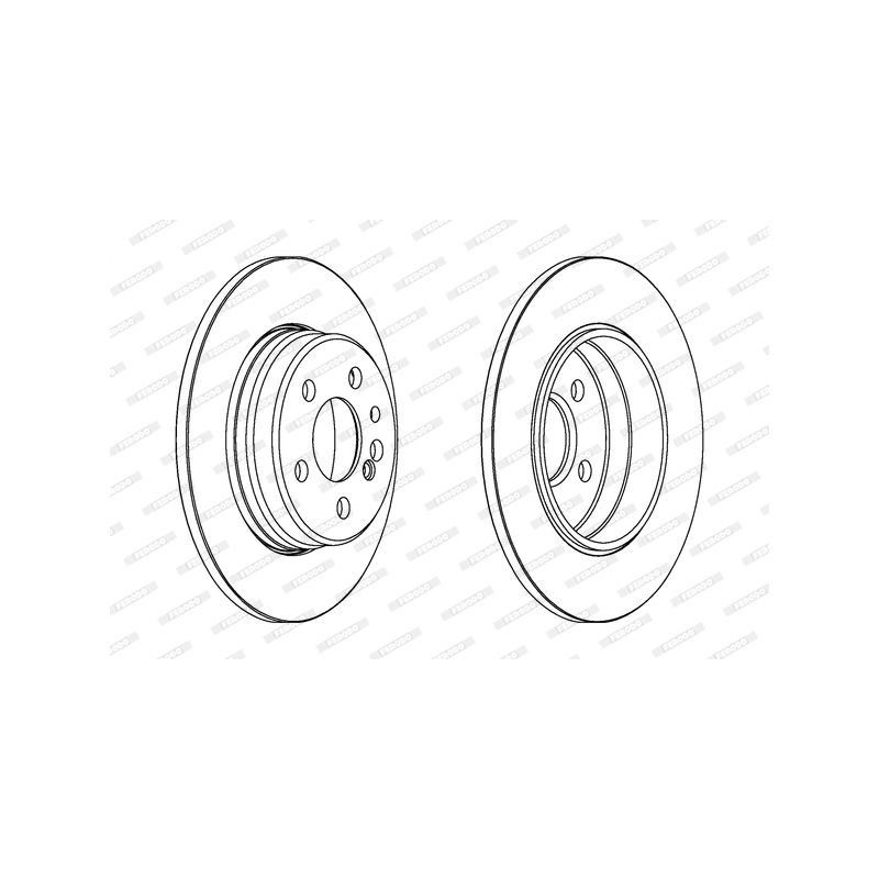 Disco freno asse posteriore - FERODO