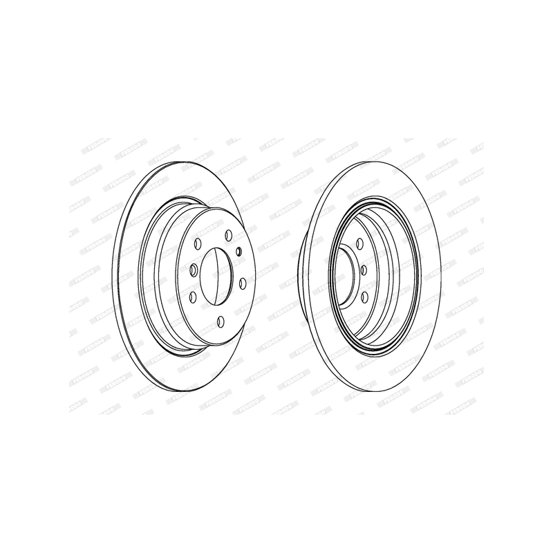 Disco freno asse posteriore - FERODO