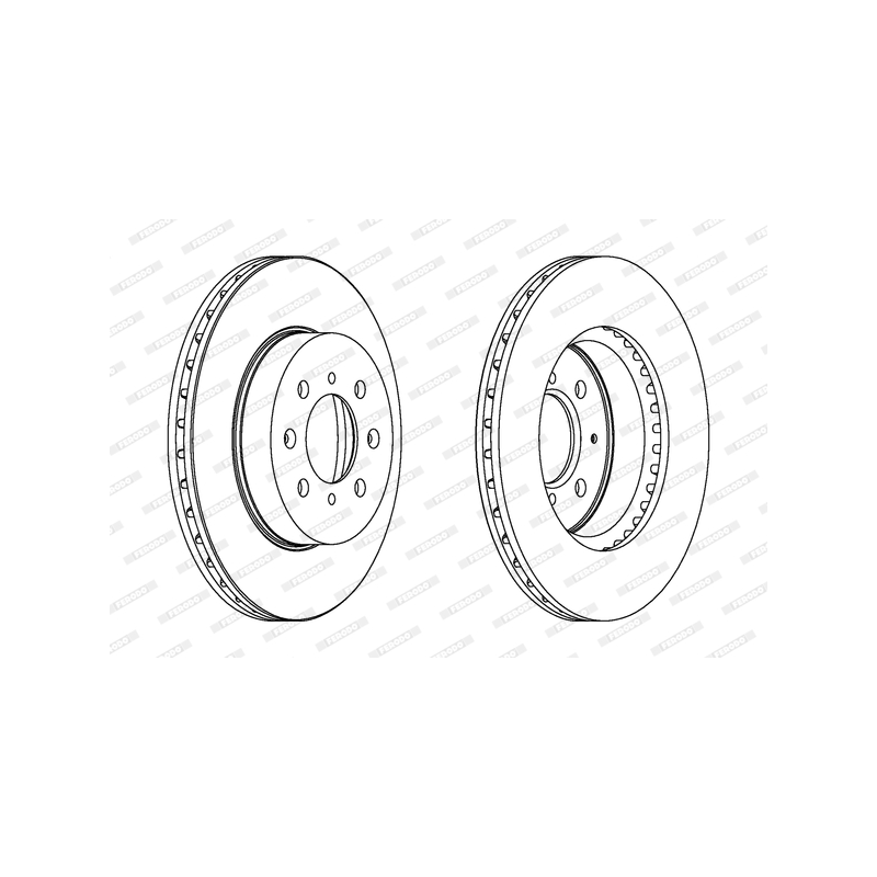 Disco freno asse anteriore - FERODO