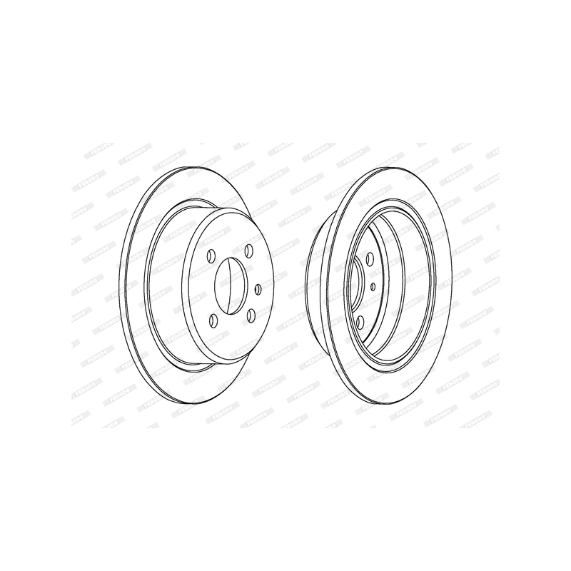 Disco freno asse posteriore - FERODO