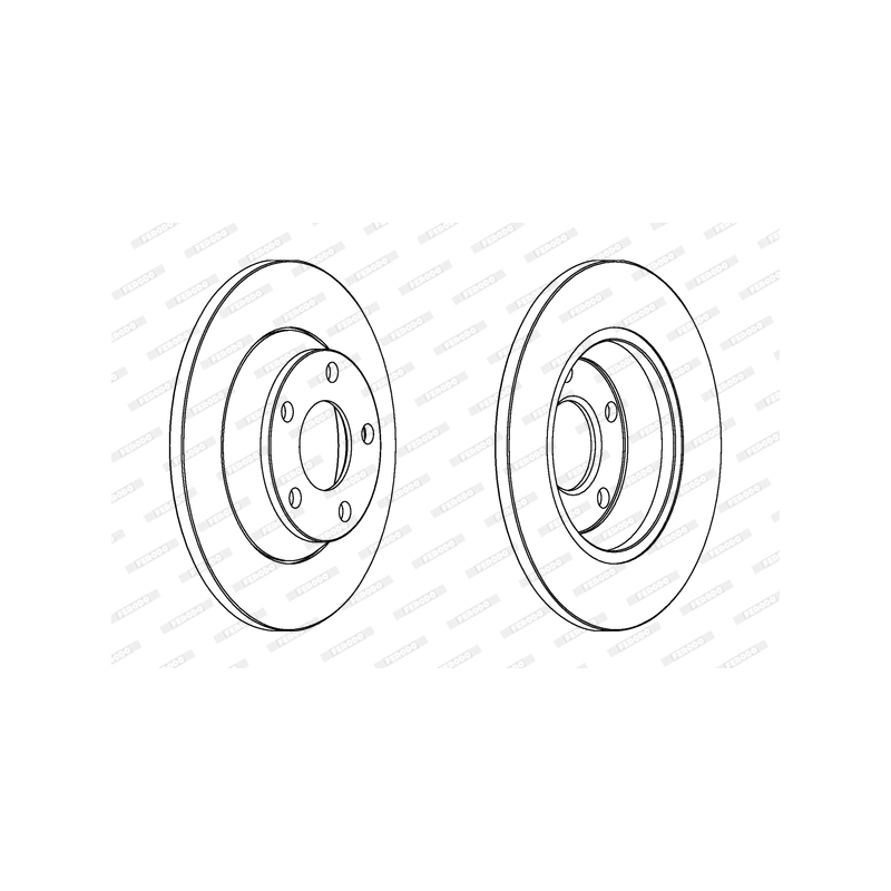 Disco freno asse anteriore - FERODO