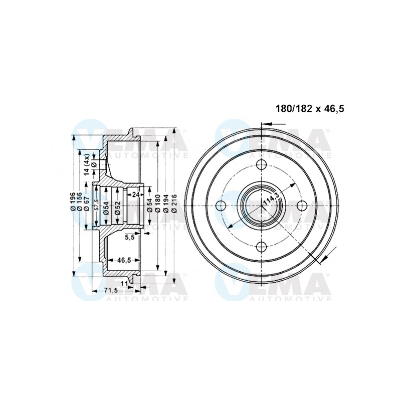 Tamburo freno - VEMA