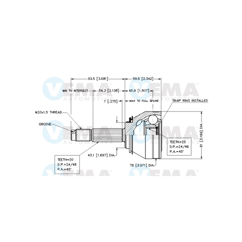 Giunto omocinetico - VEMA