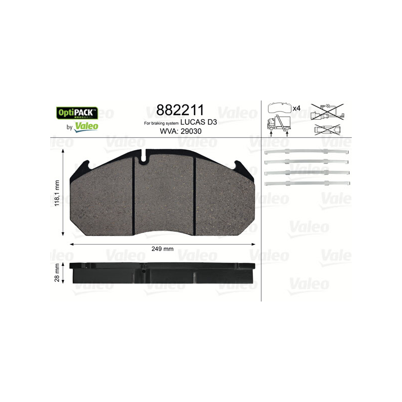 Pastiglie freno asse anteriore - VALEO
