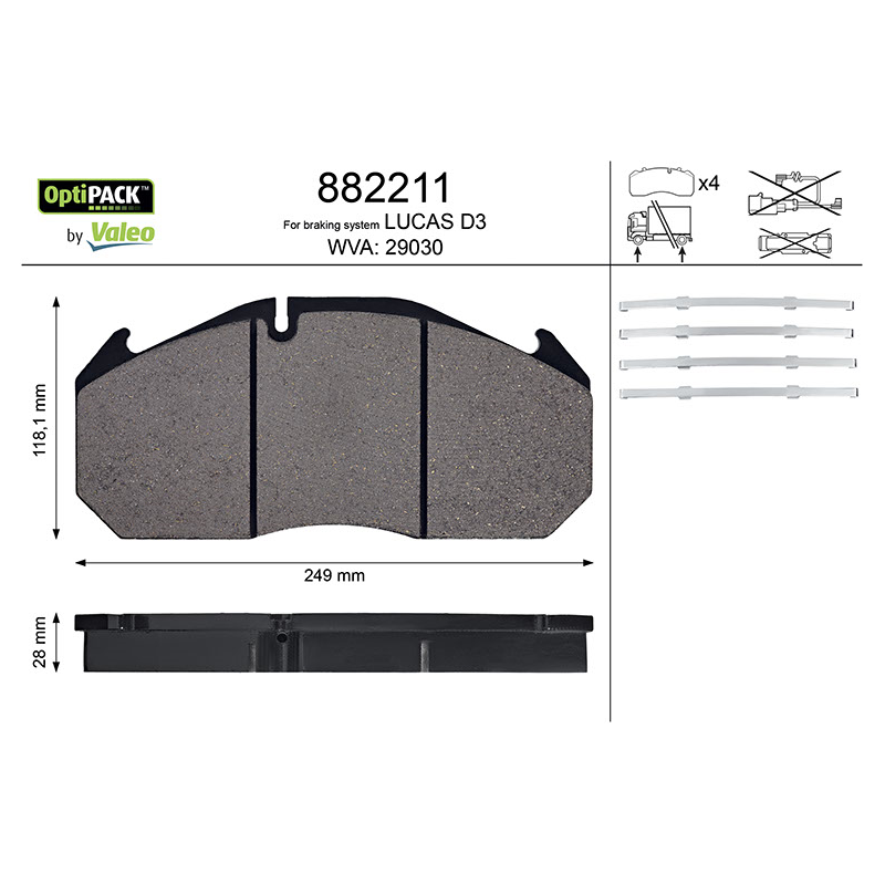 Pastiglie freno asse anteriore - VALEO