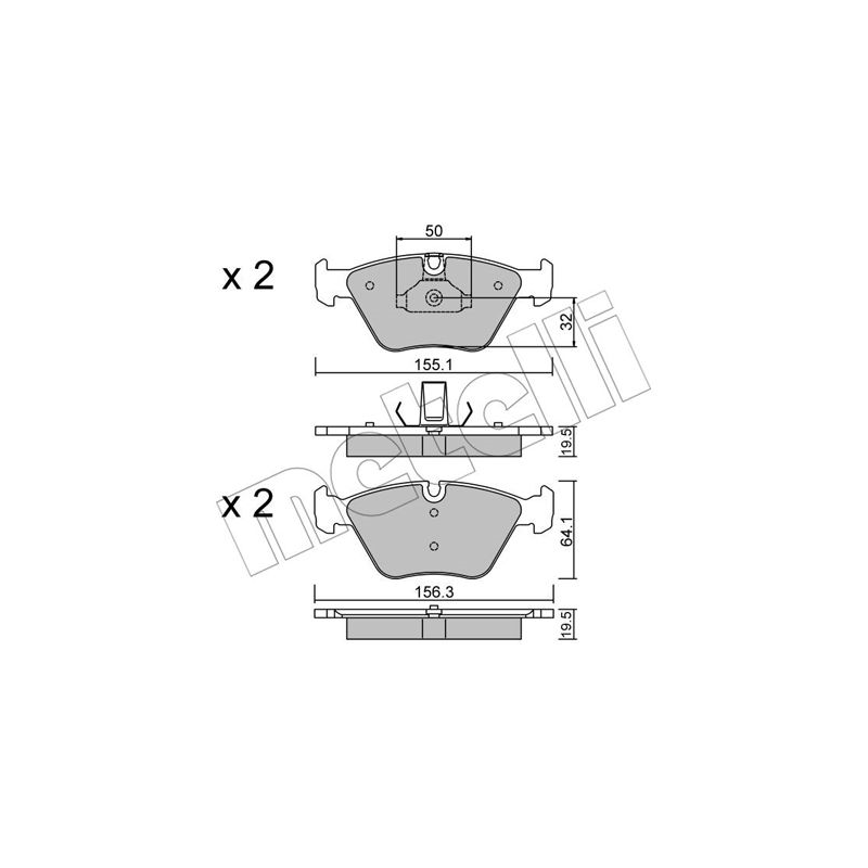 Pastiglie freno asse anteriore - METELLI