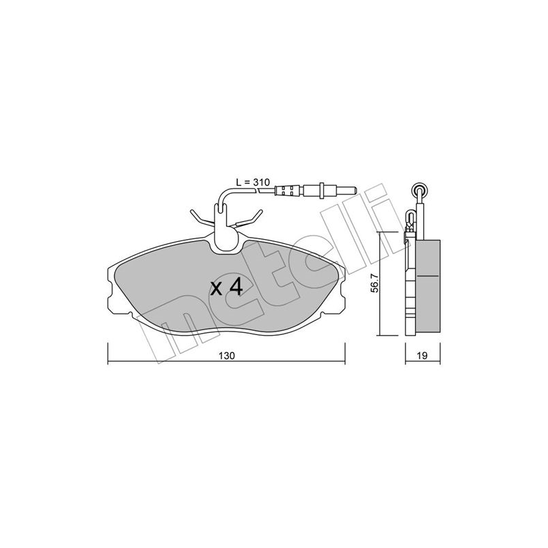 Pastiglie freno asse anteriore - METELLI