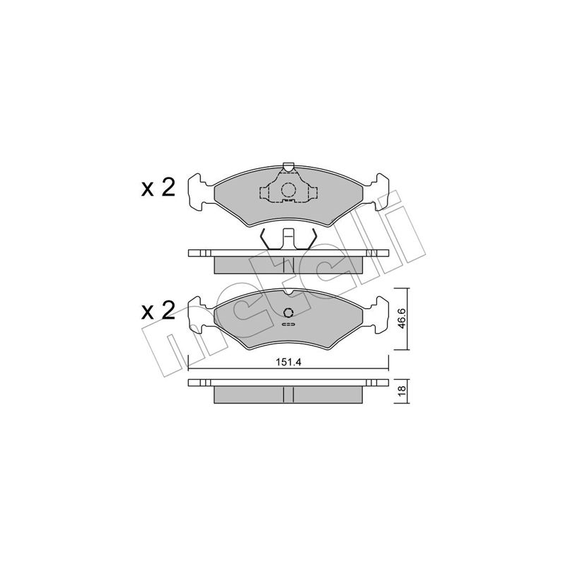 Pastiglie freno asse anteriore - METELLI
