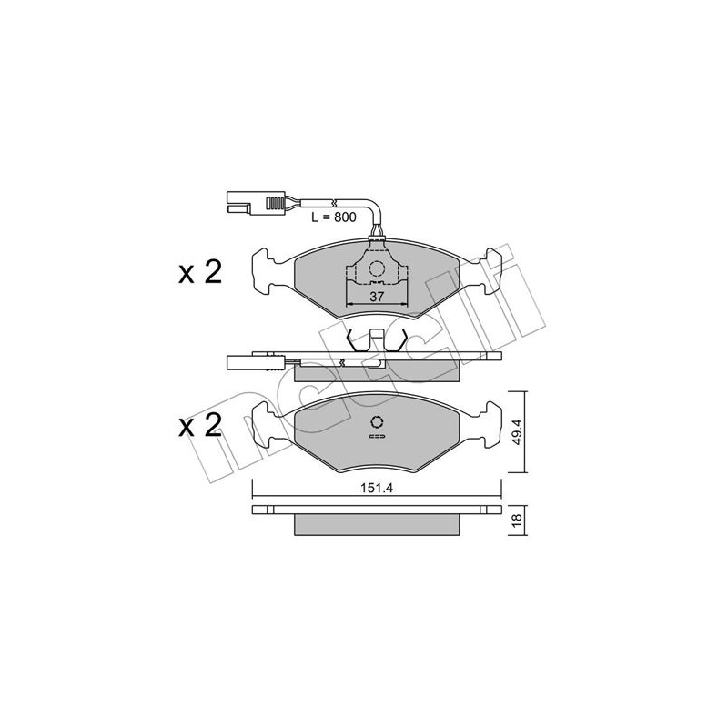 Pastiglie freno asse anteriore - METELLI