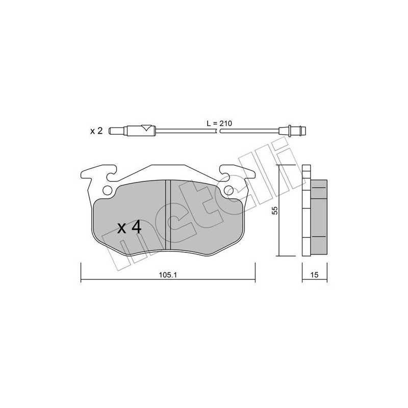 Pastiglie freno asse anteriore - METELLI