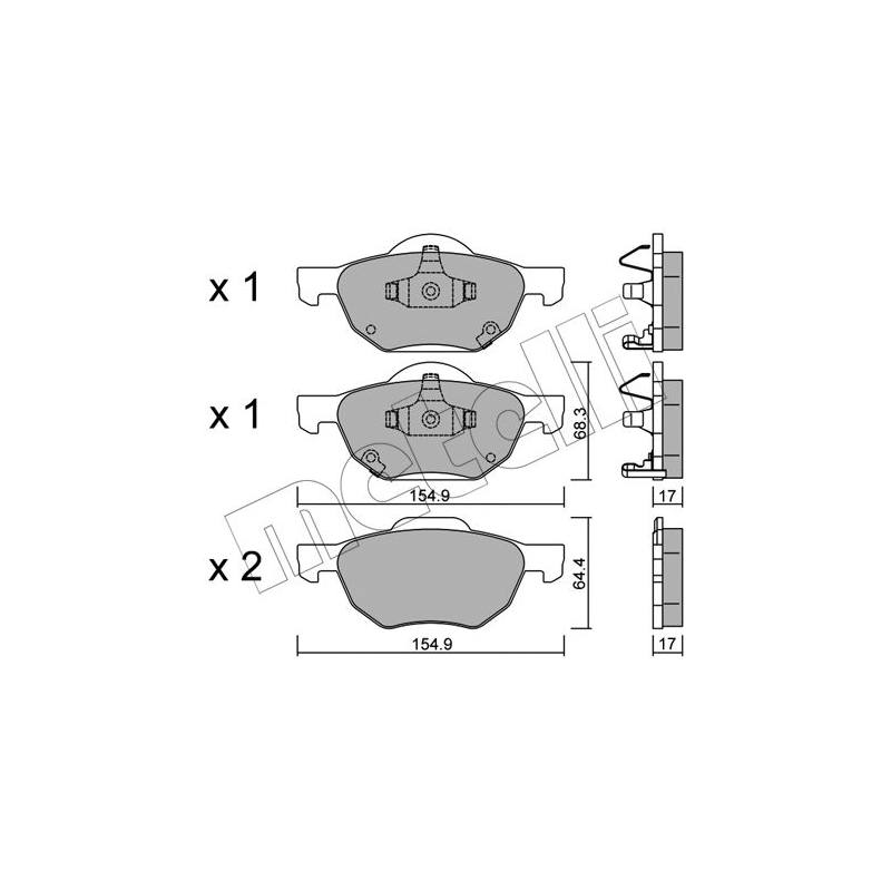 Pastiglie freno asse anteriore - METELLI