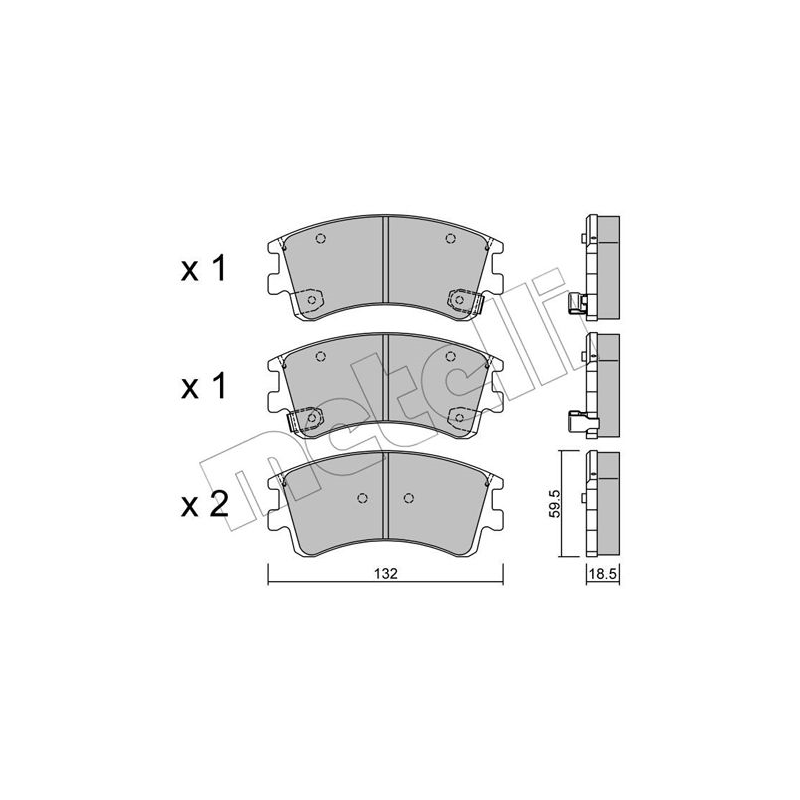 Pastiglie freno asse anteriore - METELLI