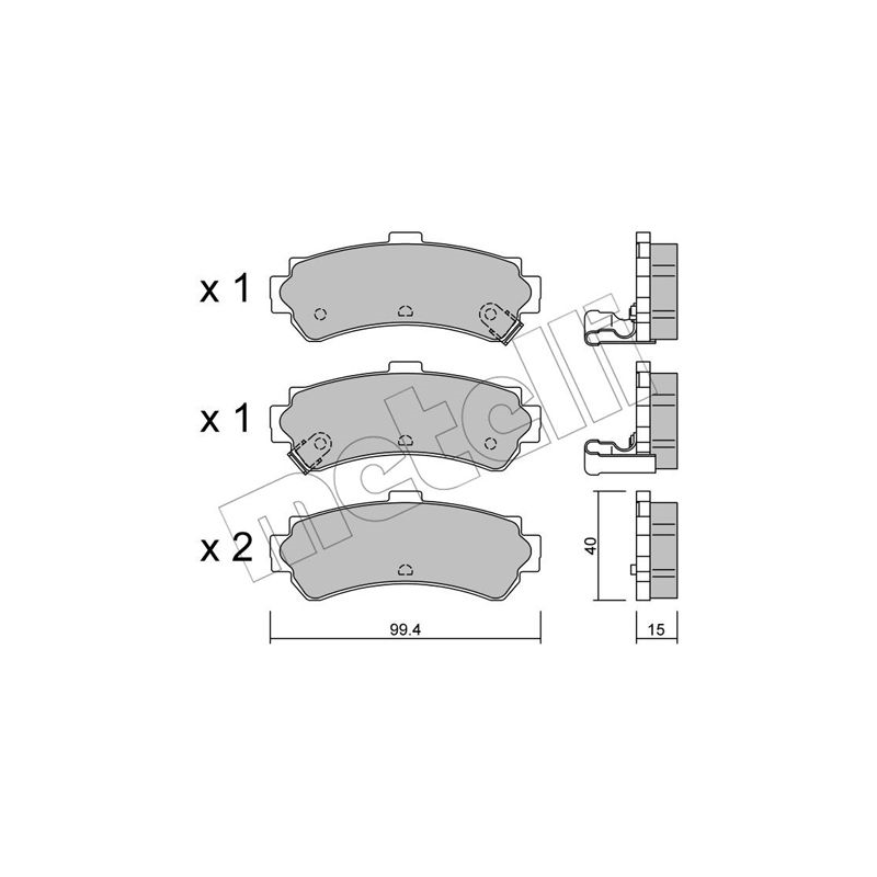 Pastiglie freno asse posteriore - METELLI