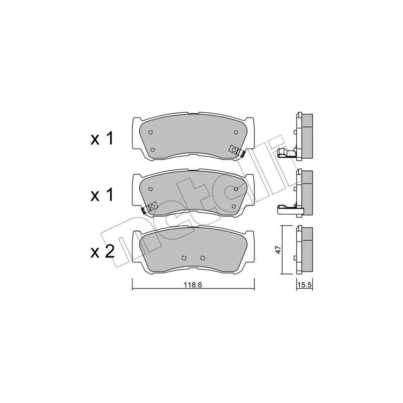 Pastiglie freno asse anteriore - METELLI