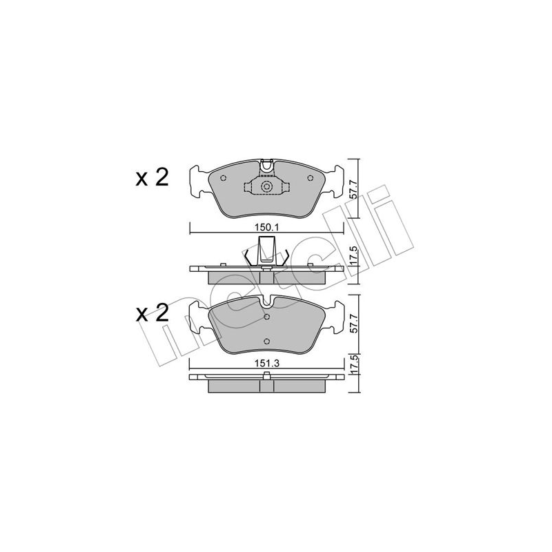 Pastiglie freno asse anteriore - METELLI