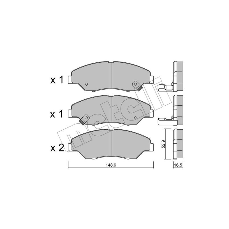 Pastiglie freno asse anteriore - METELLI