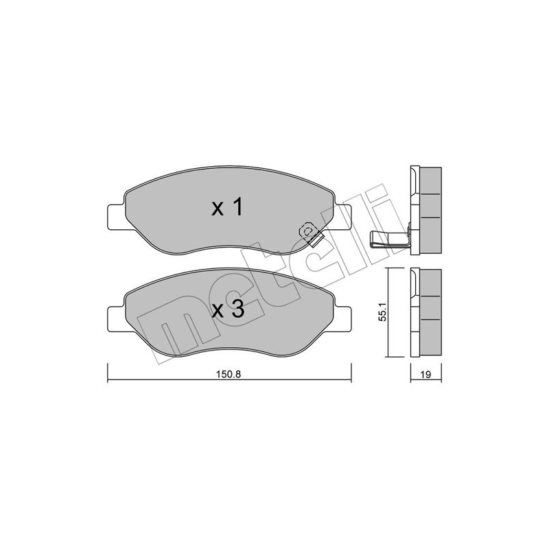 Pastiglie freno asse anteriore - METELLI