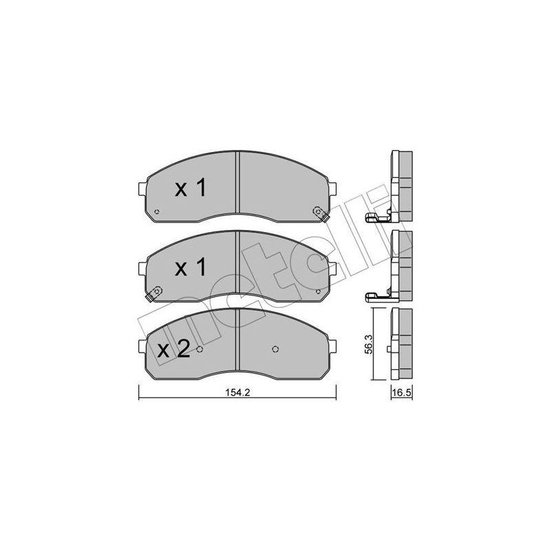 Pastiglie freno asse anteriore - METELLI