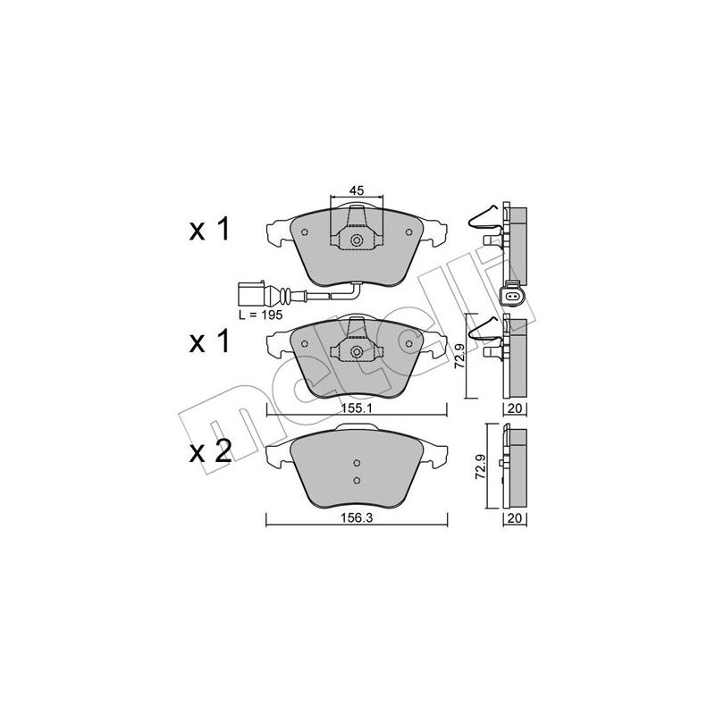 Pastiglie freno asse anteriore - METELLI