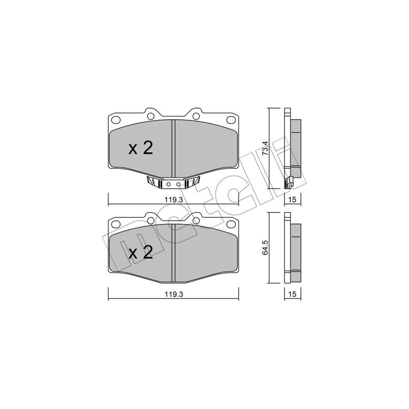 Pastiglie freno asse anteriore - METELLI
