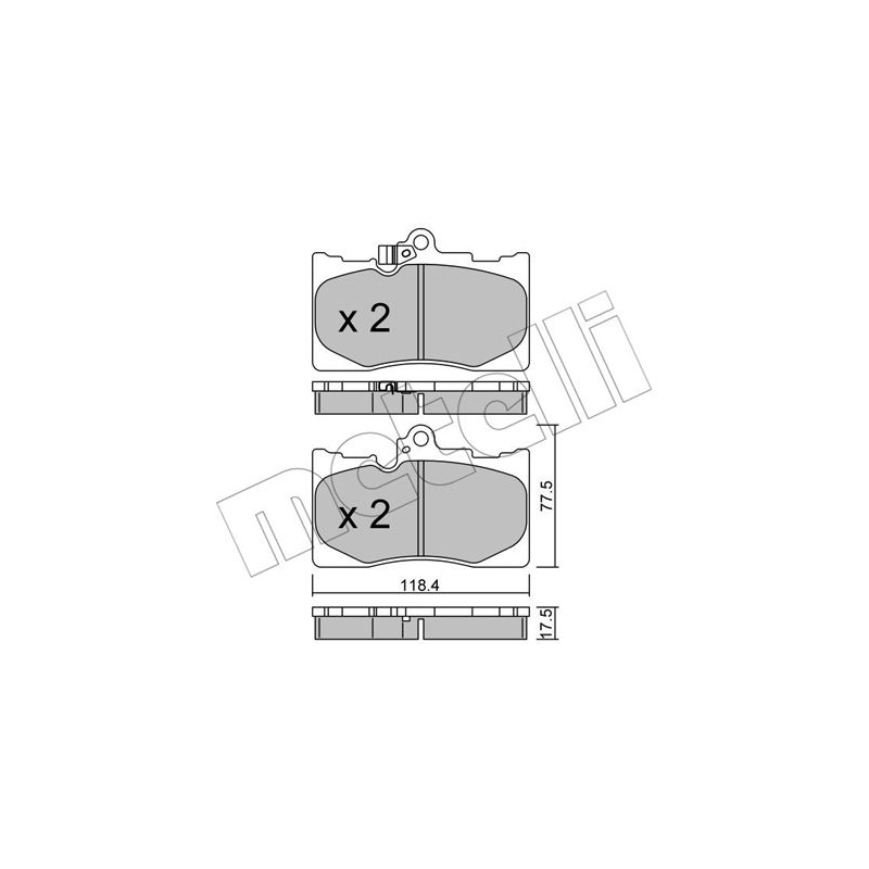 Pastiglie freno asse anteriore - METELLI