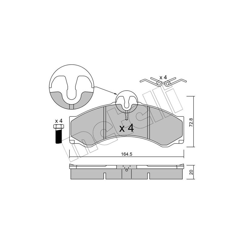 Pastiglie freno asse anteriore - METELLI