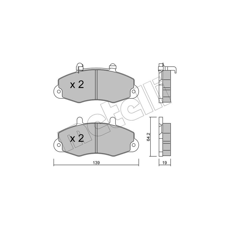 Pastiglie freno asse anteriore - METELLI