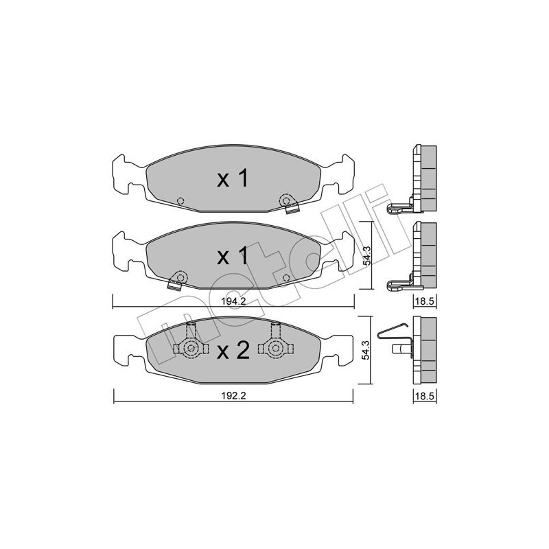 Pastiglie freno asse anteriore - METELLI