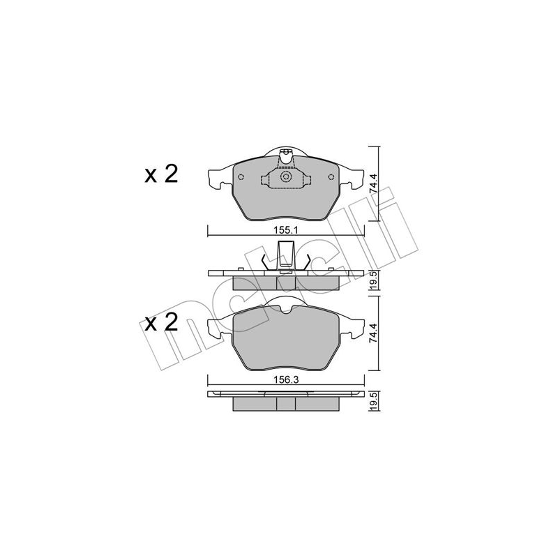 Pastiglie freno asse anteriore - METELLI