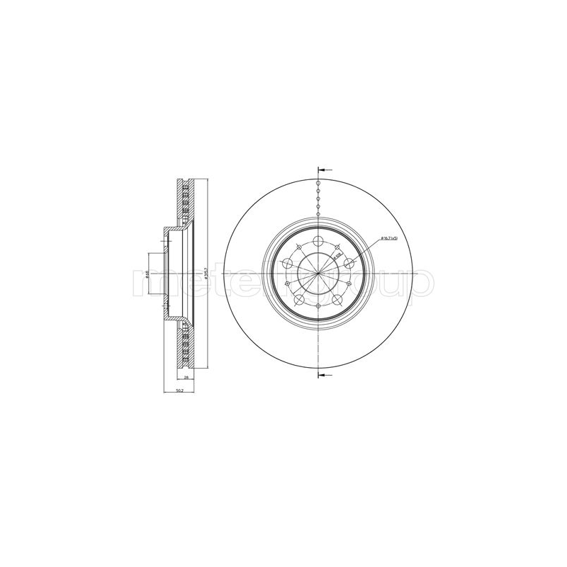 Disco freno asse anteriore - METELLI