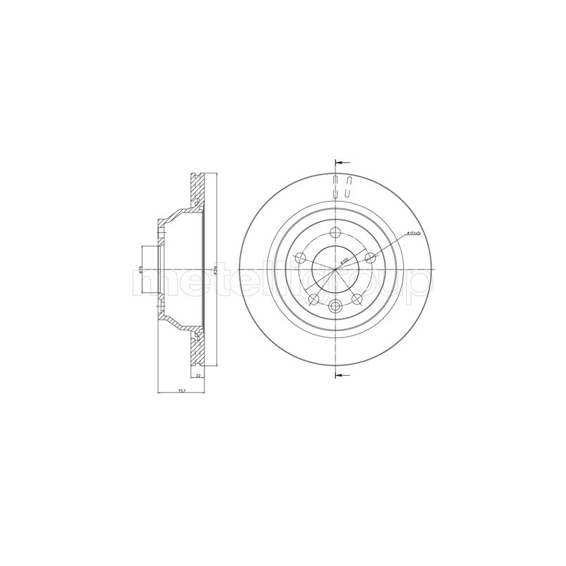 Disco freno asse posteriore - METELLI