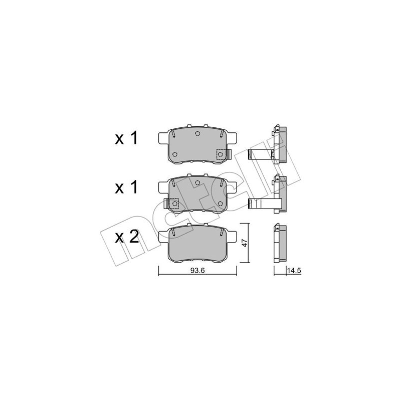 Pastiglie freno asse posteriore - METELLI