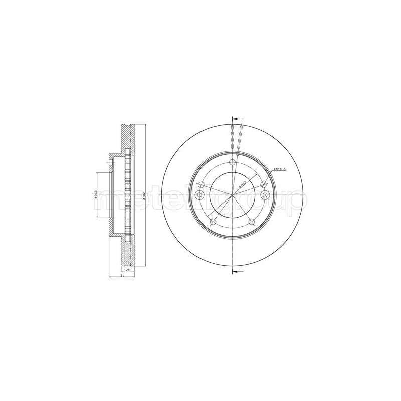 Disco freno asse anteriore - METELLI