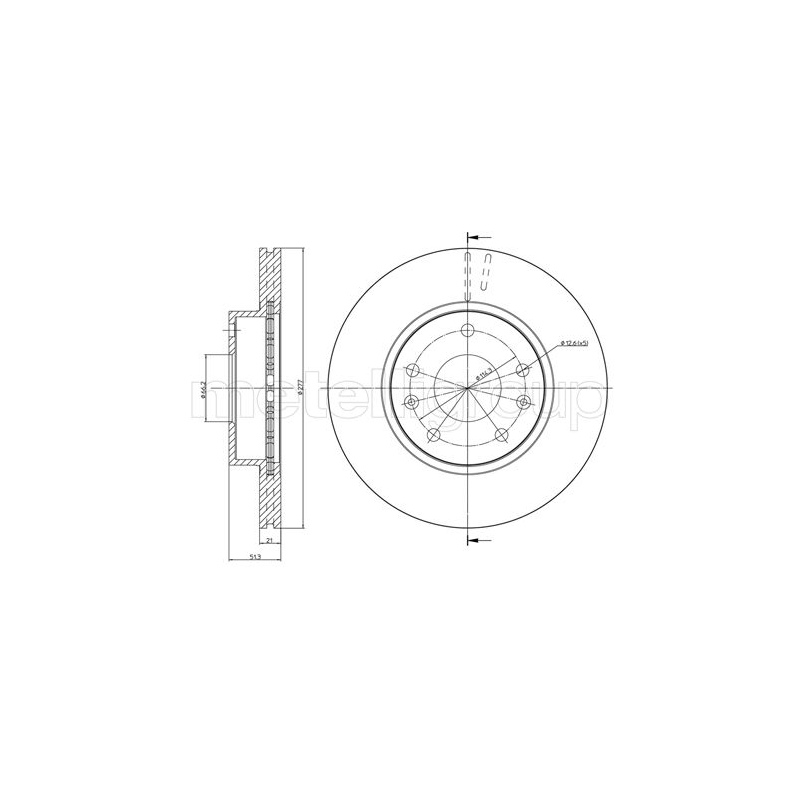 Disco freno asse anteriore - METELLI