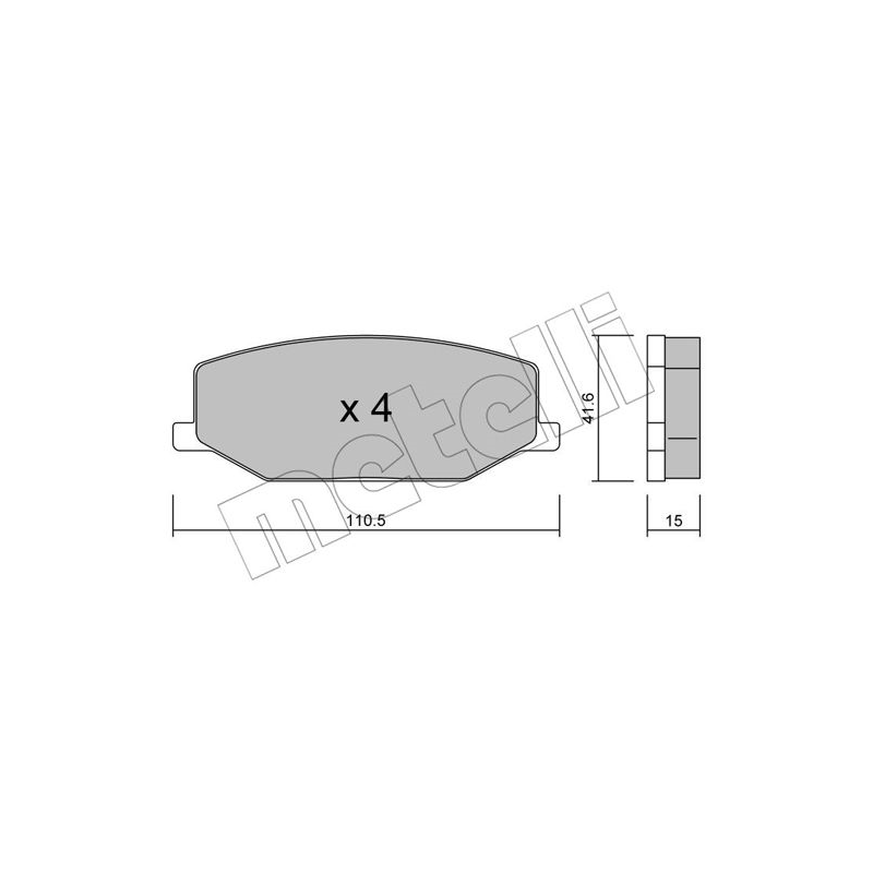 Pastiglie freno asse anteriore - METELLI