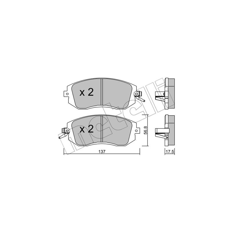 Pastiglie freno asse anteriore - METELLI