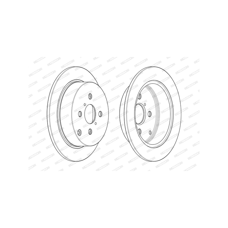 Disco freno asse posteriore - FERODO