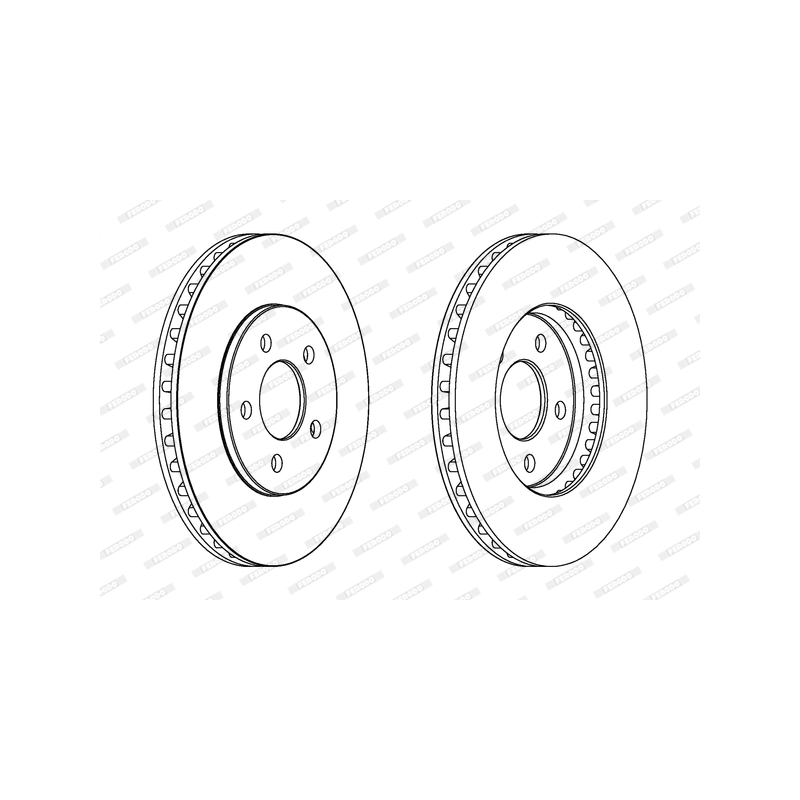 Disco freno asse anteriore - FERODO