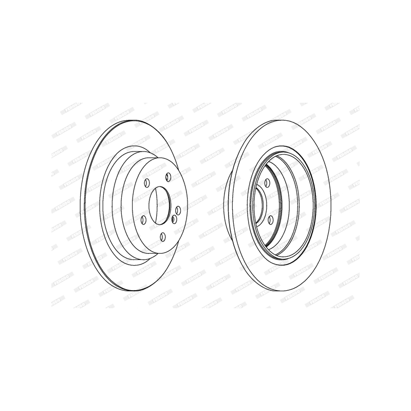 Disco freno asse posteriore - FERODO
