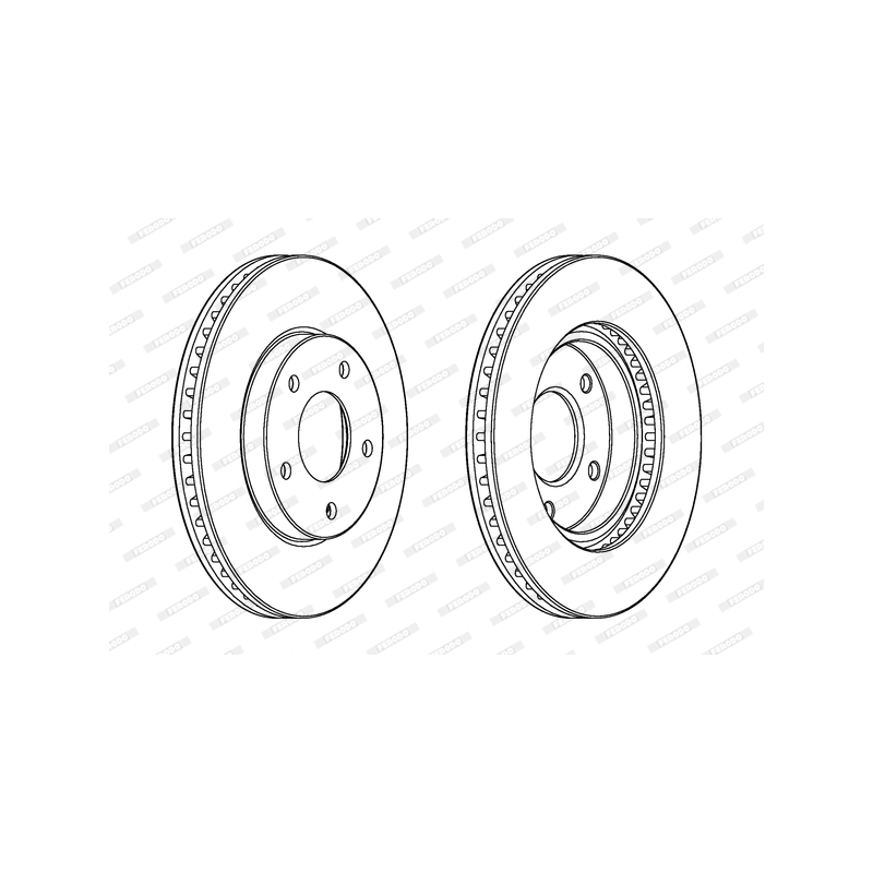 Disco freno asse anteriore - FERODO