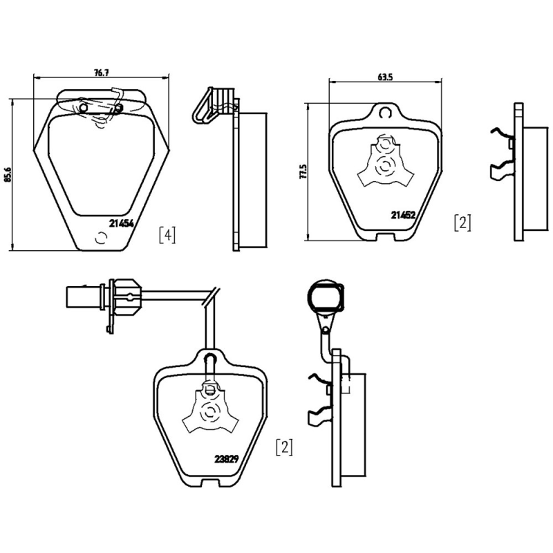 Pastiglie freno asse anteriore - BREMBO