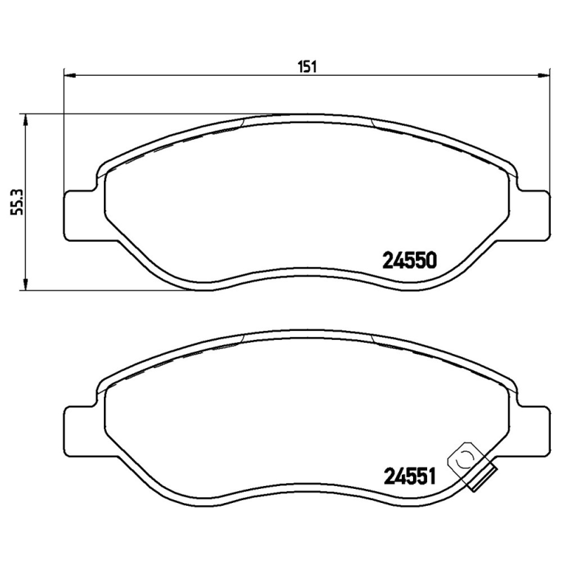 Pastiglie freno asse anteriore - BREMBO